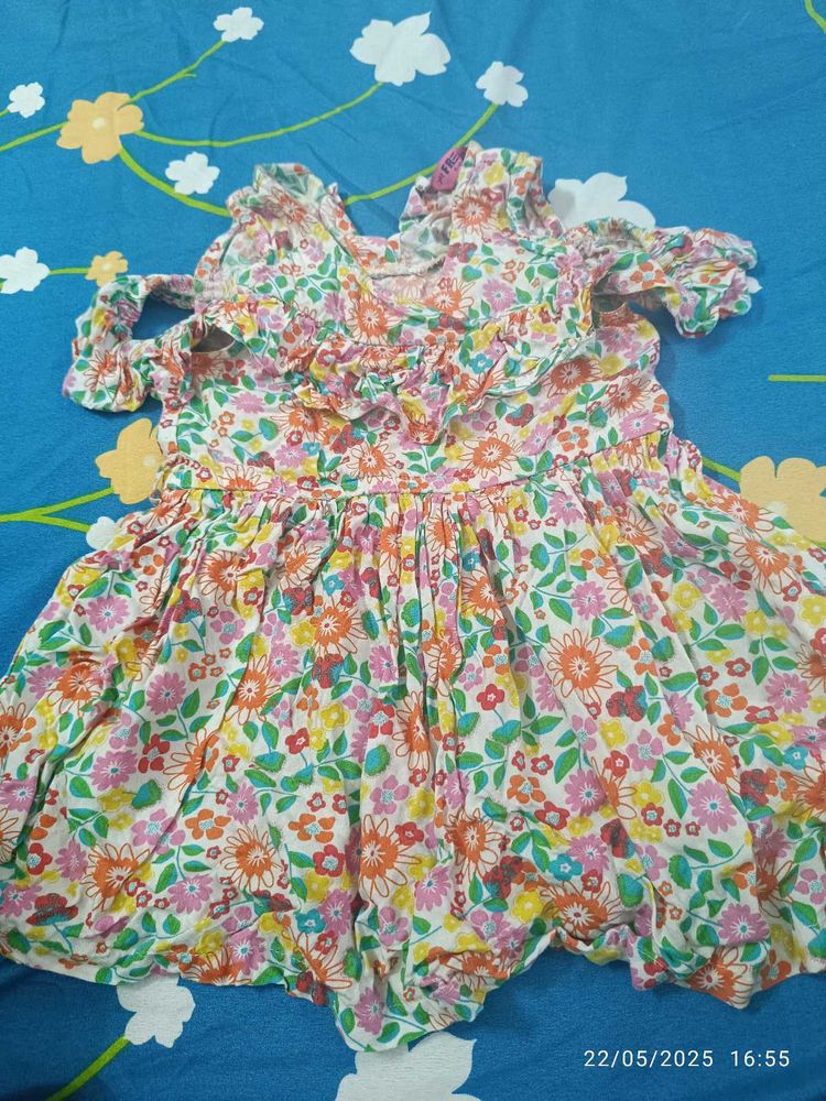 (Combo Of 2)2-4 Age Girl Frock/ Multicoloured