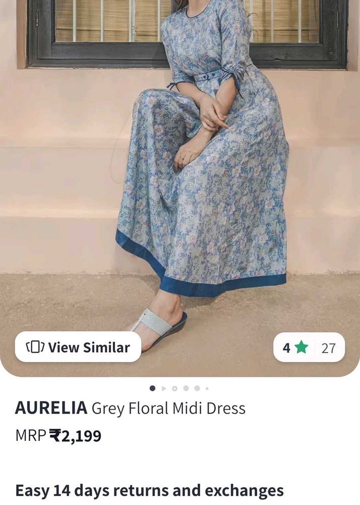 Aurelia, Melange Floral Midi Dress