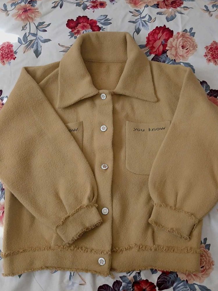 Tan Cropped Jacket