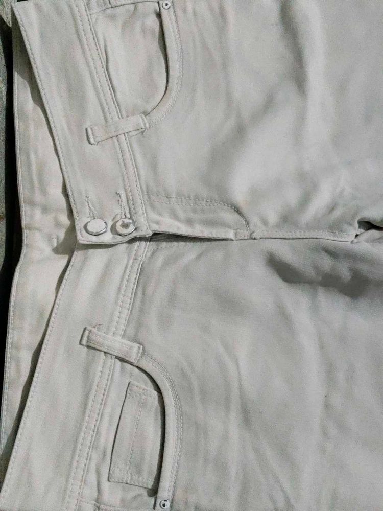 Beige Jeans Pants