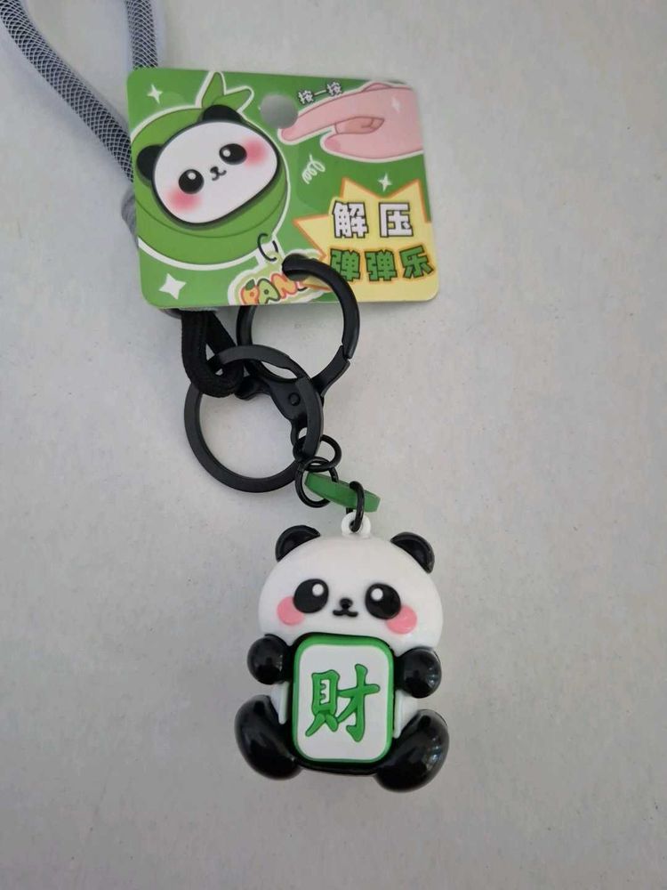 Panda Key Chain With Fidget
