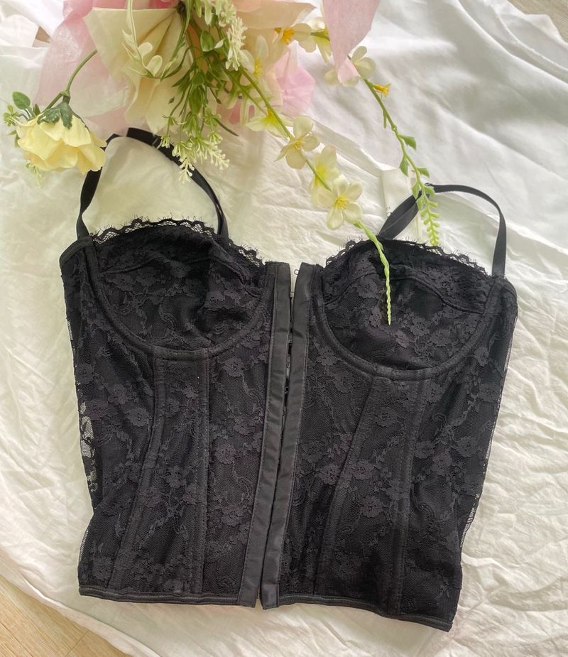 Black Lace Bustier Corset