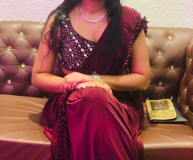 Pre Draped Ruffle Saree