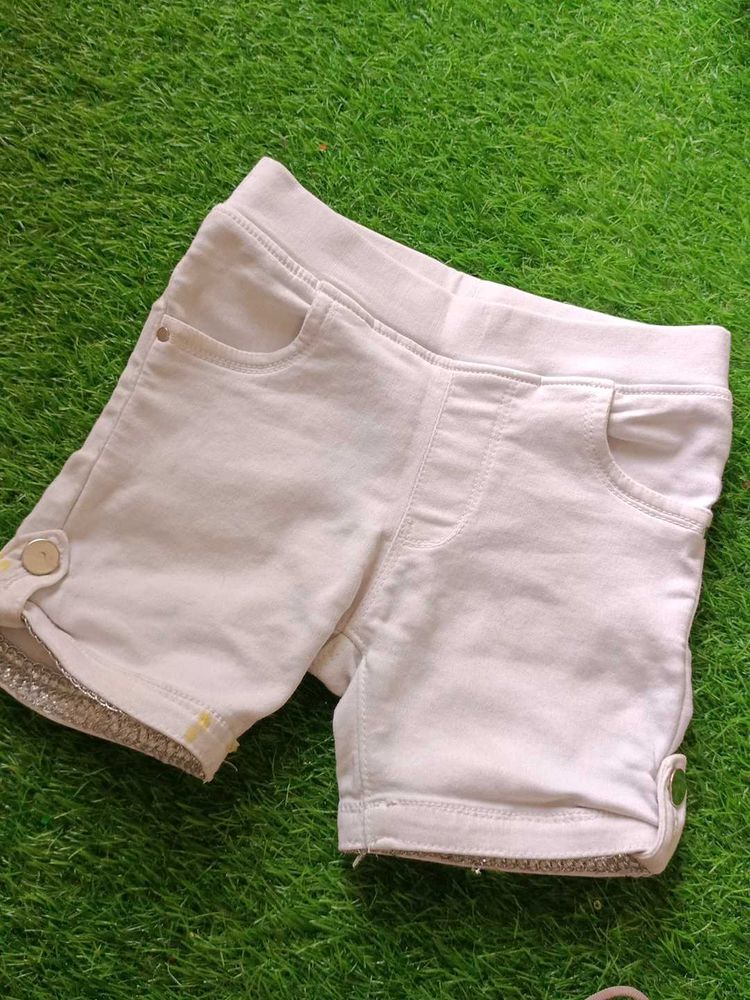 Kids Shorts White
