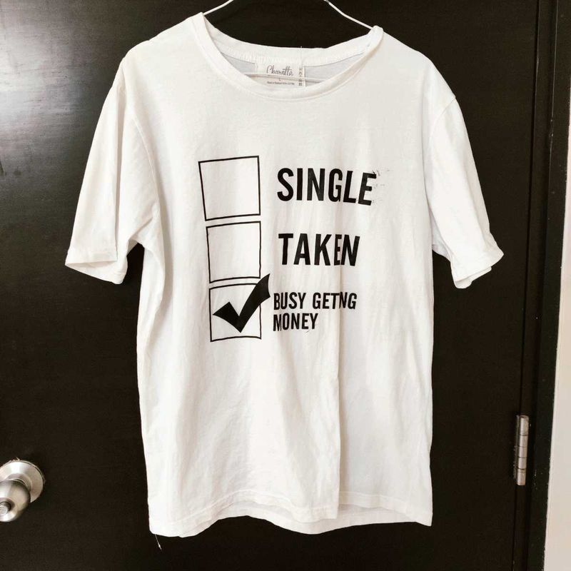 Unisex white T shirt