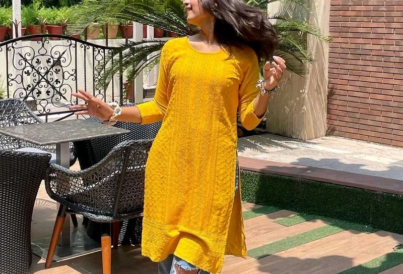 Elegant Yellow Kurta