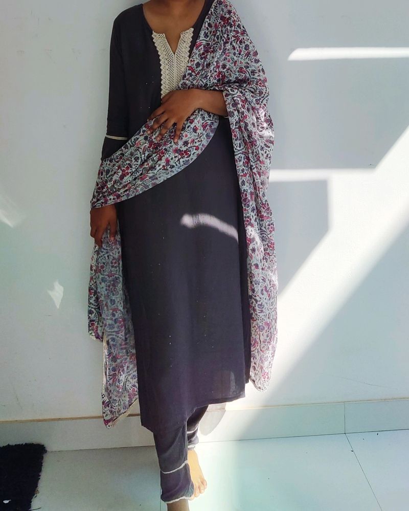 Grey Kurta Set