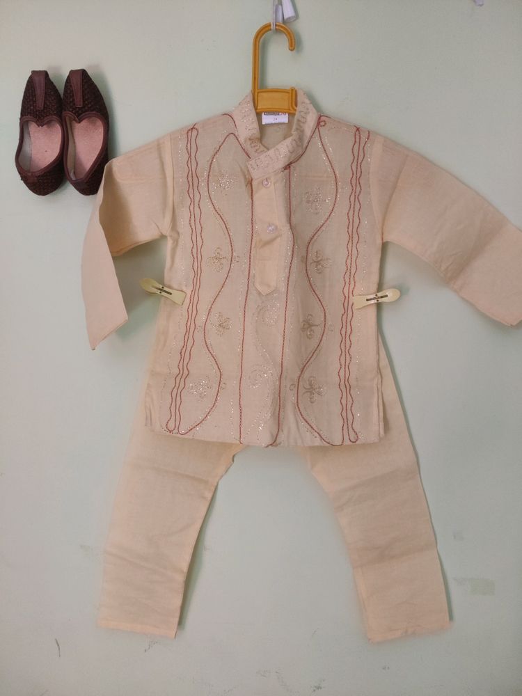 Combo Baby Boy Jubba Set With Shoes