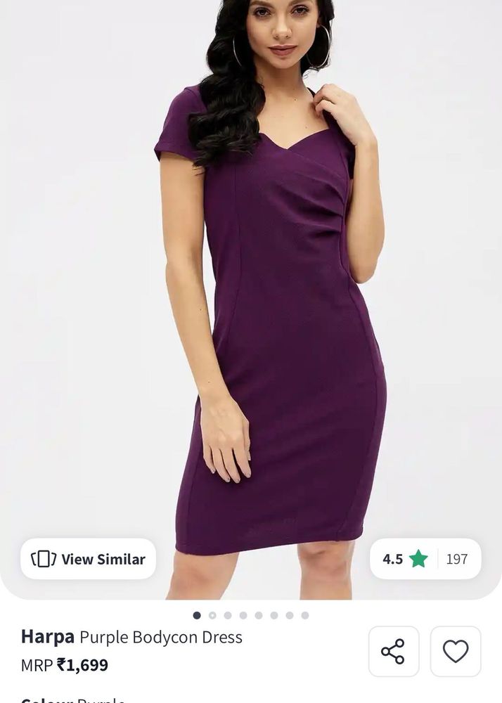 Harpa Purple Bodycon Dress