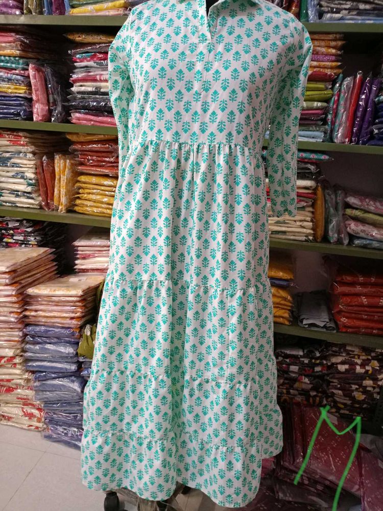 Tiered Print Maxi Dress