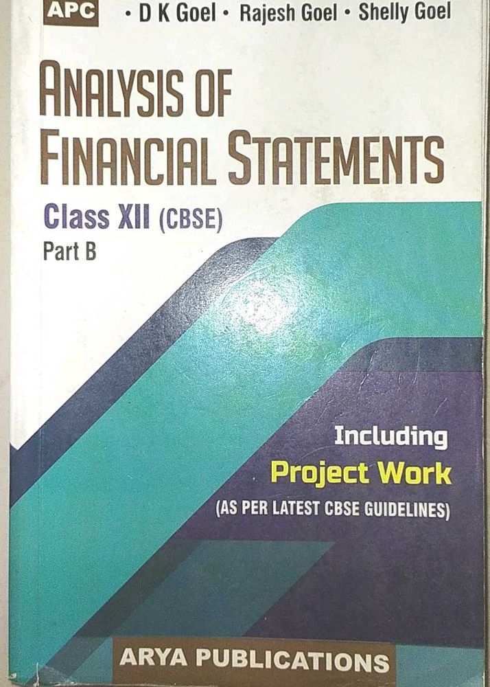Analysis of Financial Statements Class XII (CBSE)