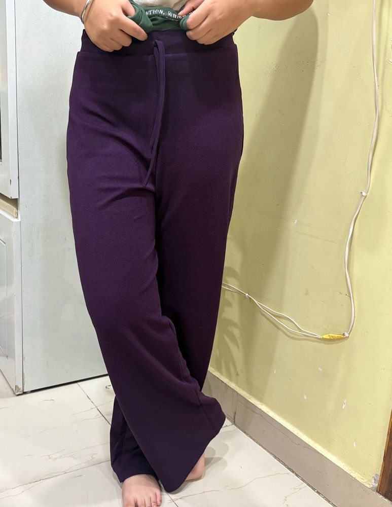 Roadster Purple Parallel Wide Leg Lounge Pants