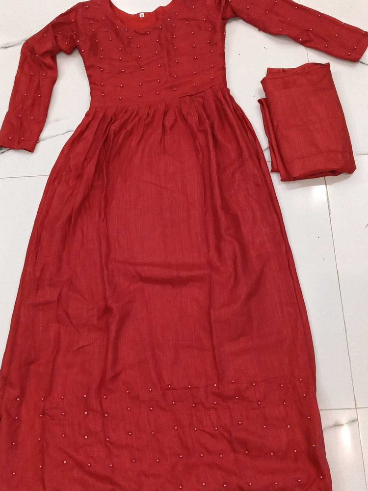 Elegant Red Ethnic Gown