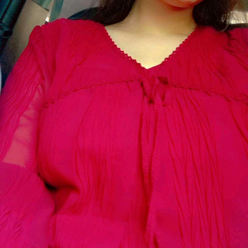 Red Sheer Top