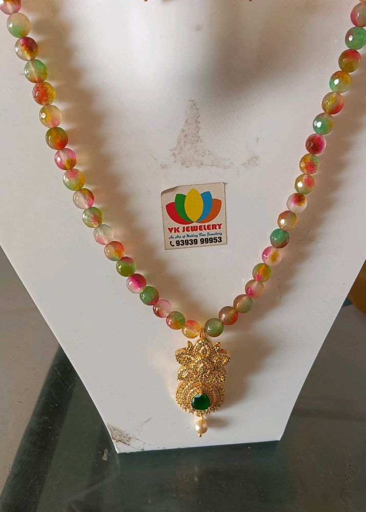 Colorful Agate Beaded Necklace