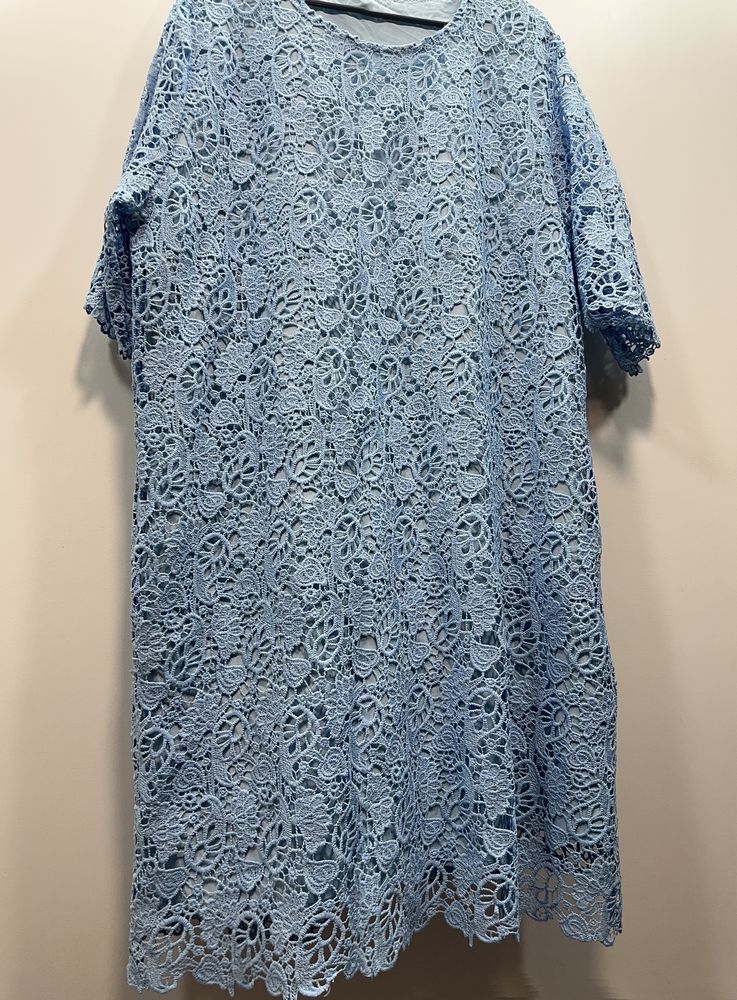 Sky Blue 36 Length Chicken Tunic