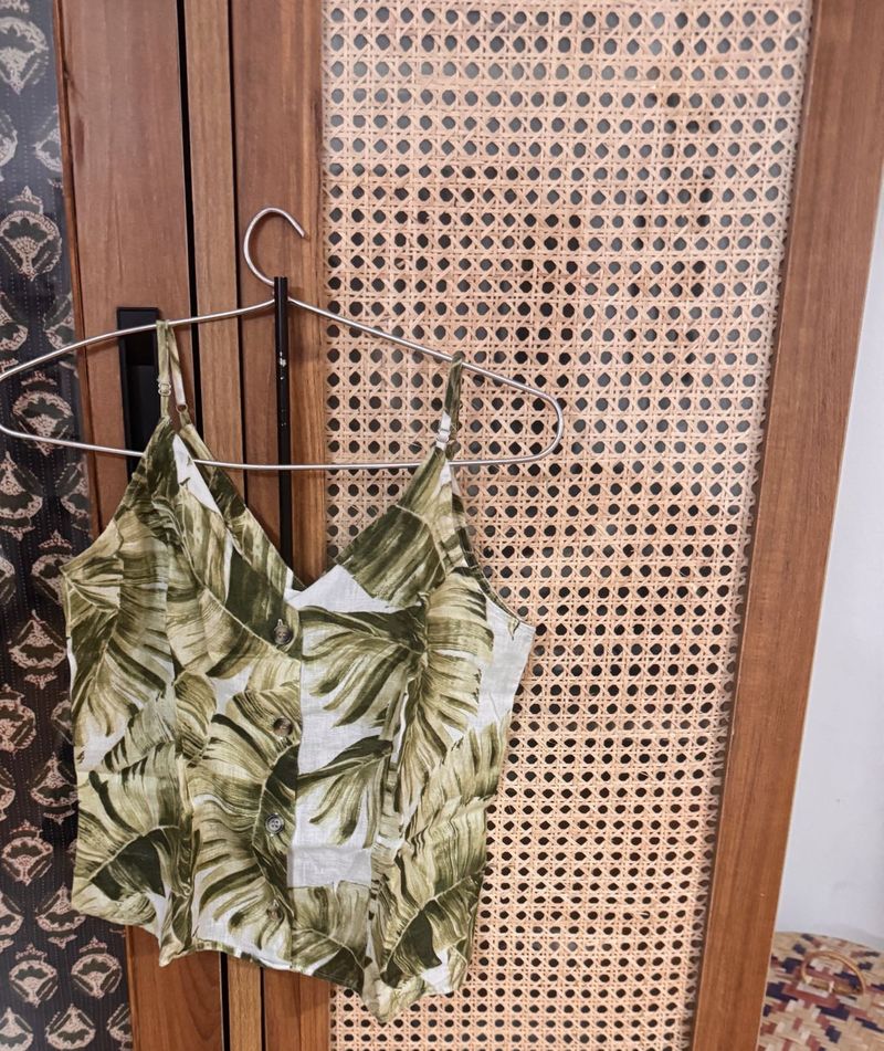 HnM Floral Spegatti Top S
