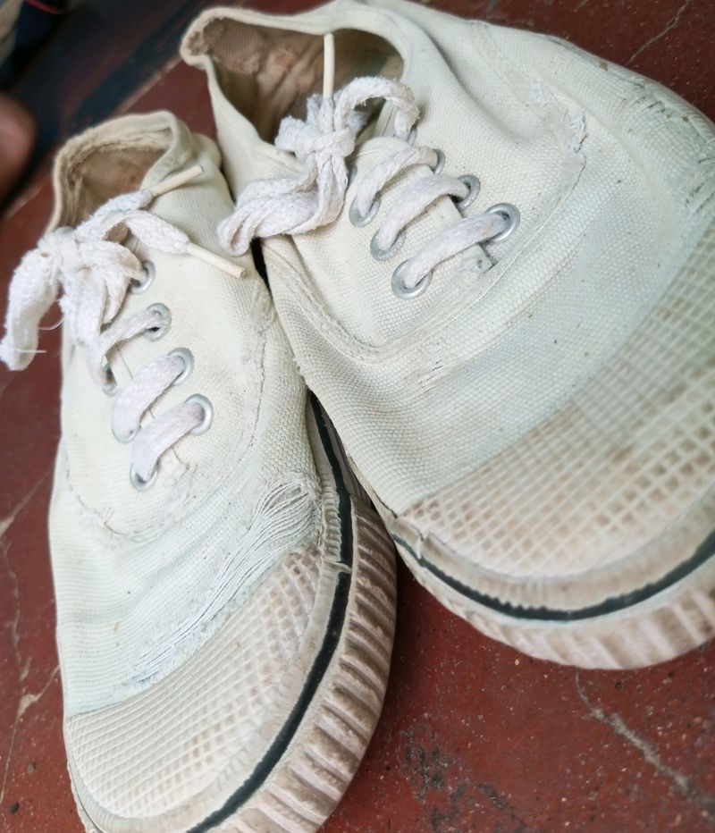 Cotton White Shoes