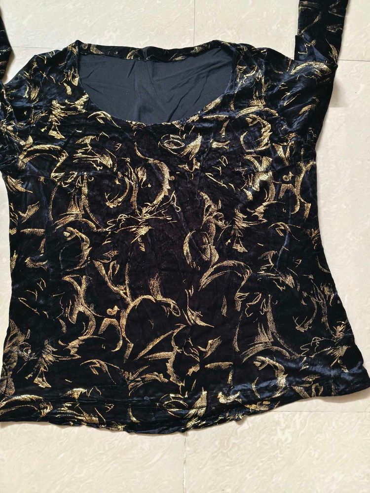 Black Velvet Top