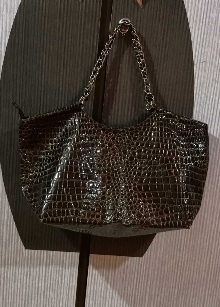 Faux Crocodile Tote Bag