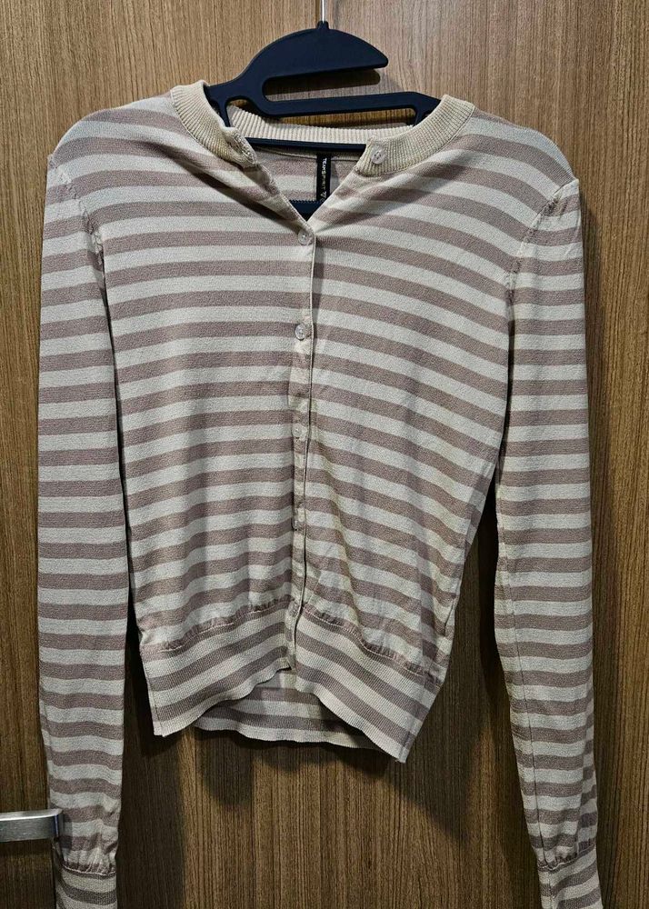 Striped Cardigan Sweater