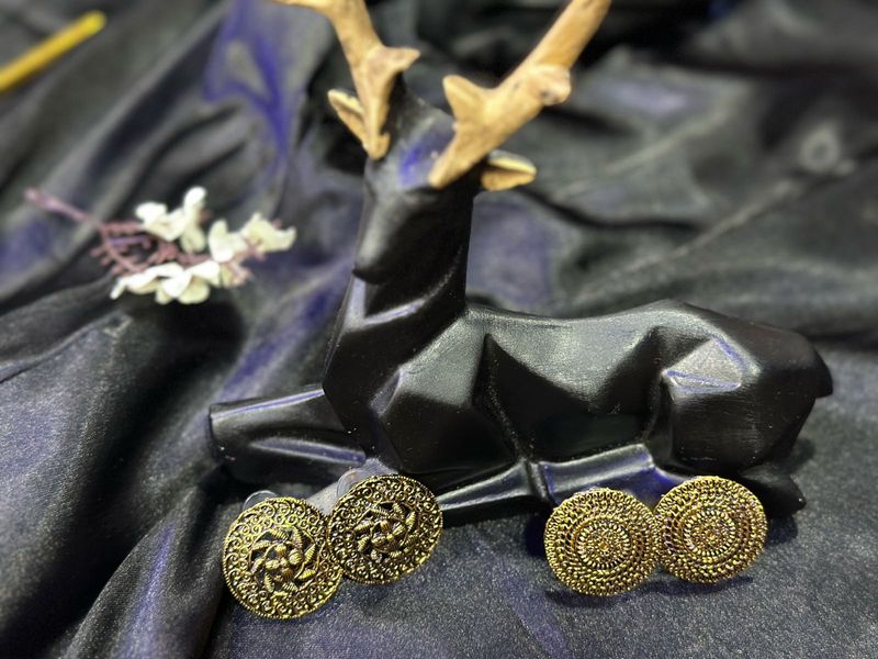 2 Set of Gold Plated Anti Tarnish Earrings