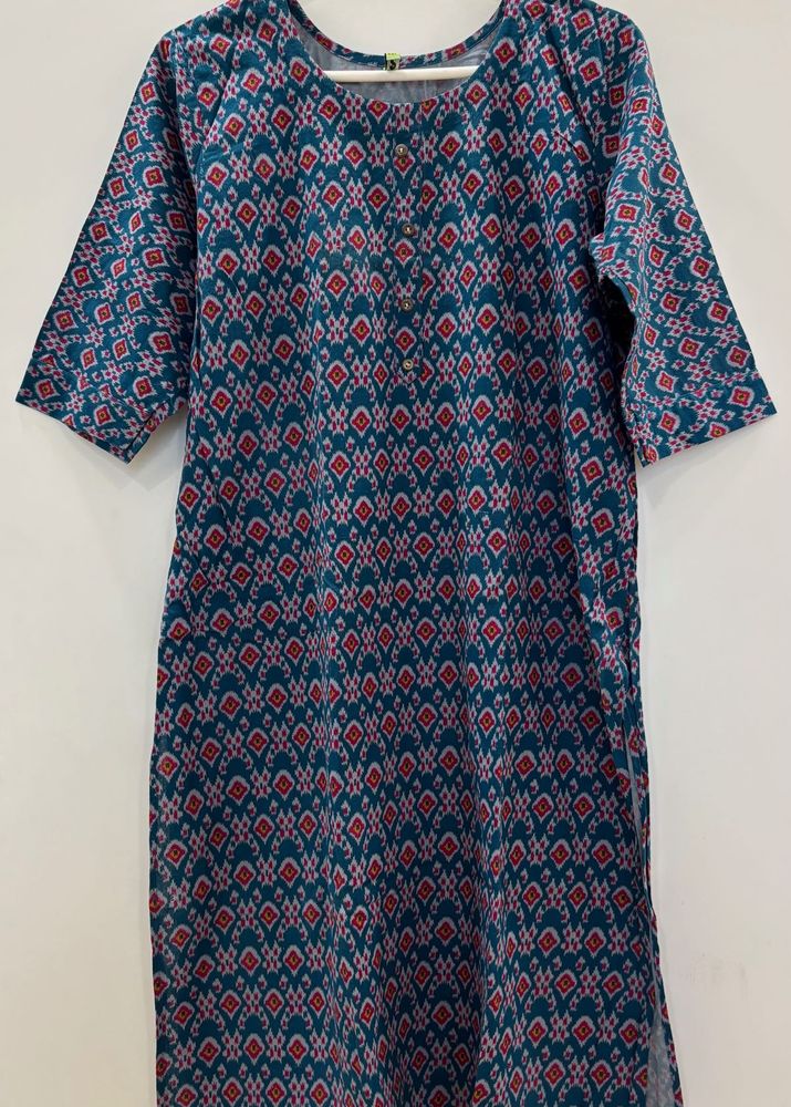 Blue Printed Kurta