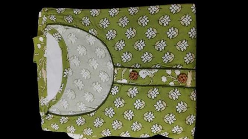 Green Printed anarkali gown