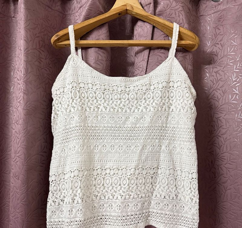 White Lace Tank Top