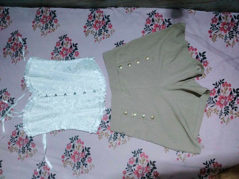 Corset and Shorts Set