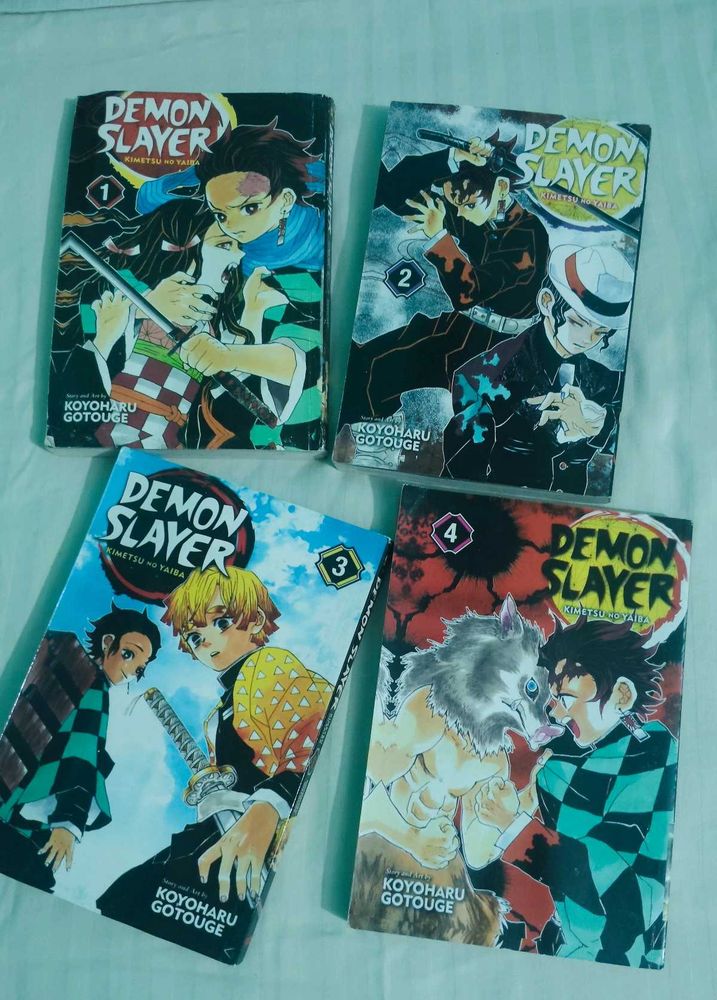 Demon Slayer Manga Set 1,2,3 and 4