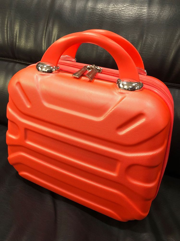 Orange Hard Shell Vanity Case