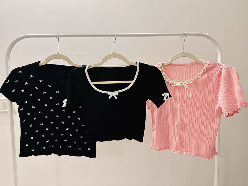 BUY 2 GET 1 FREE - Set of Cute Cropped Tops