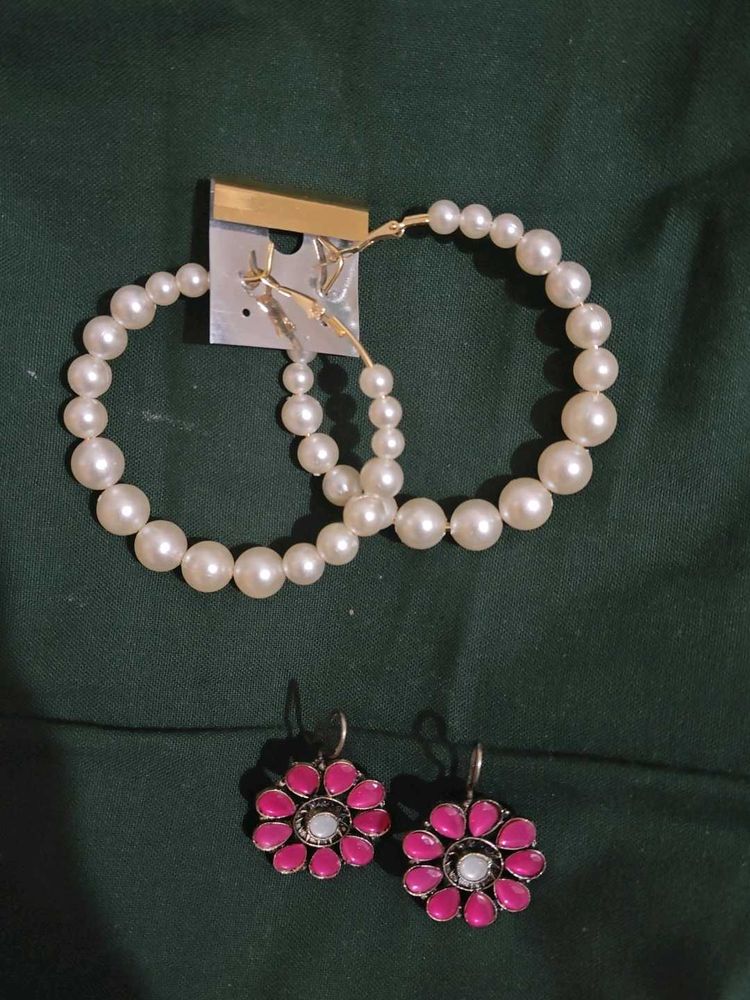 Pearls Earring And Oxidised