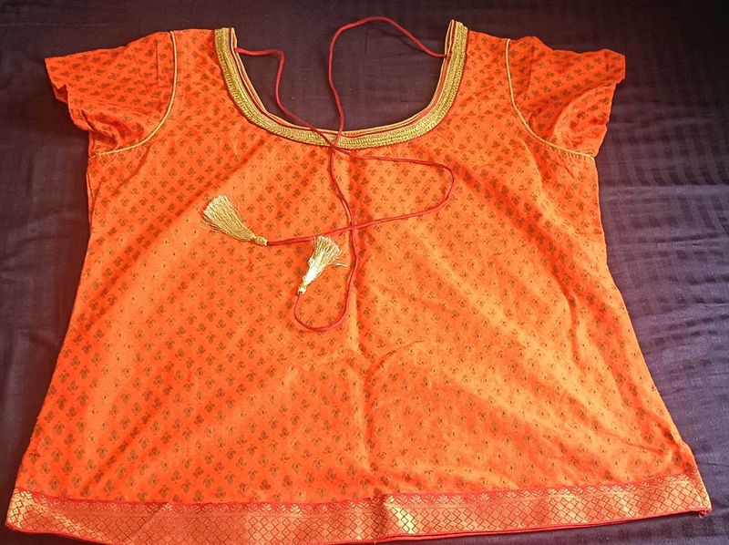 Ethnic Orange Printed Top