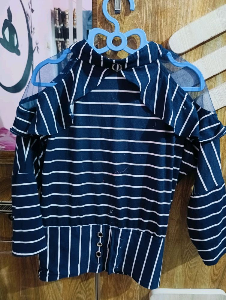 Strips And Lovely Hand Top