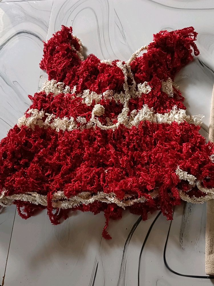 Please Help Me Designer Winter  Frock With Pan