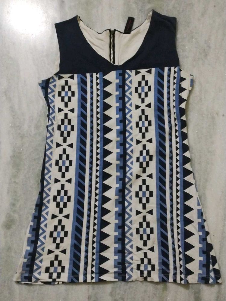 Printed Sleeveless Dress