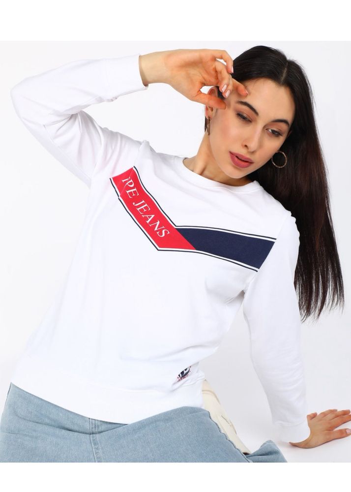 Pepe Jeans White Long Sleeve Top