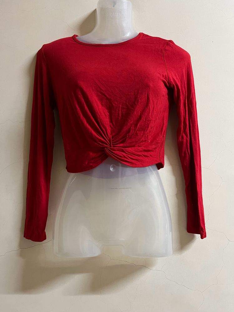 SHEIN BRANDED Red Full Sleeves Top