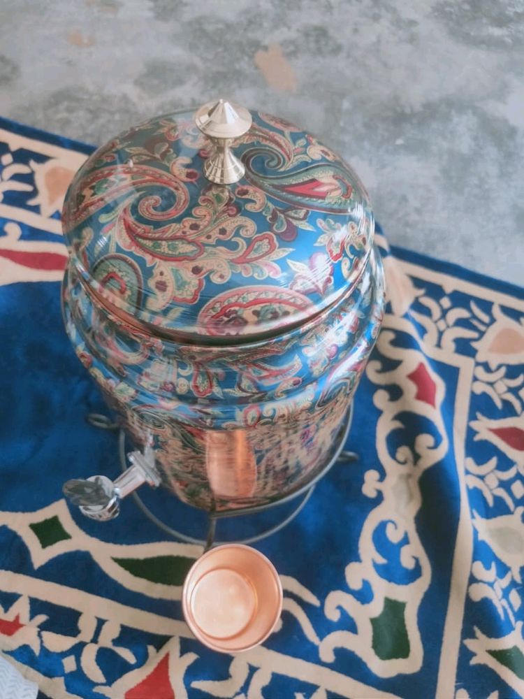 Copper Water Dispenser Set