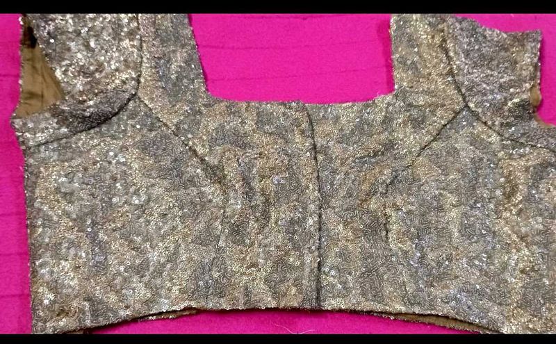 Golden Sequin Work Blouse