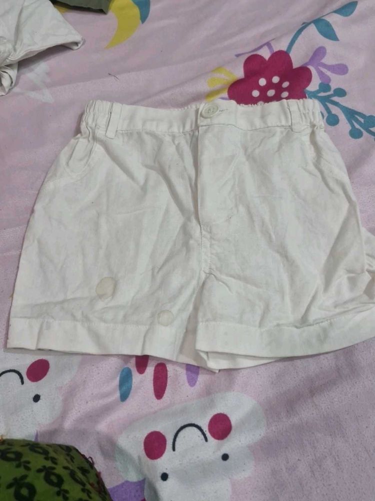 White Baby Shorts