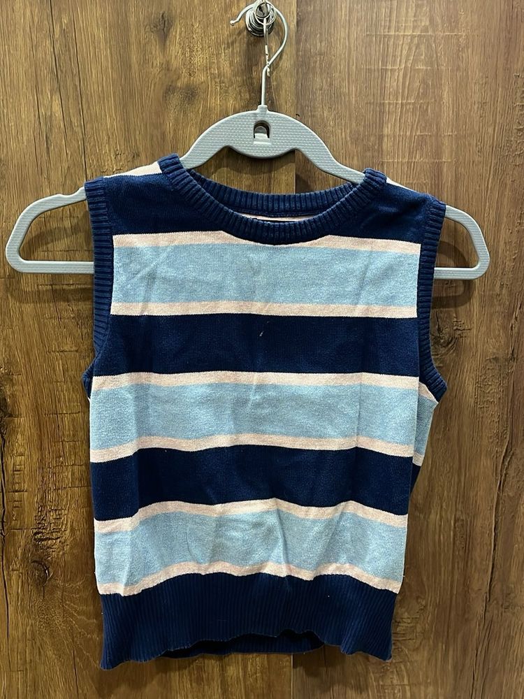 Striped Knit Crop Top