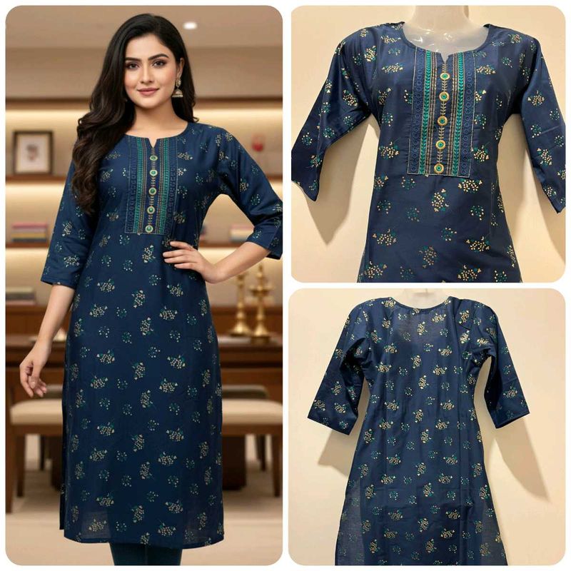 Elegant Blue Printed Kurta