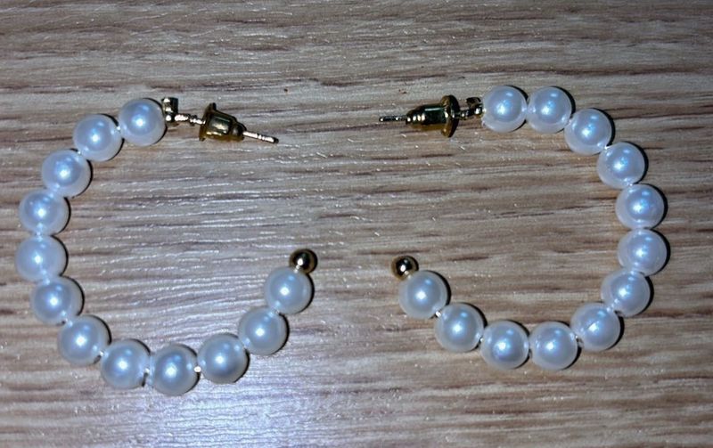 Pearl Hoop Earrings