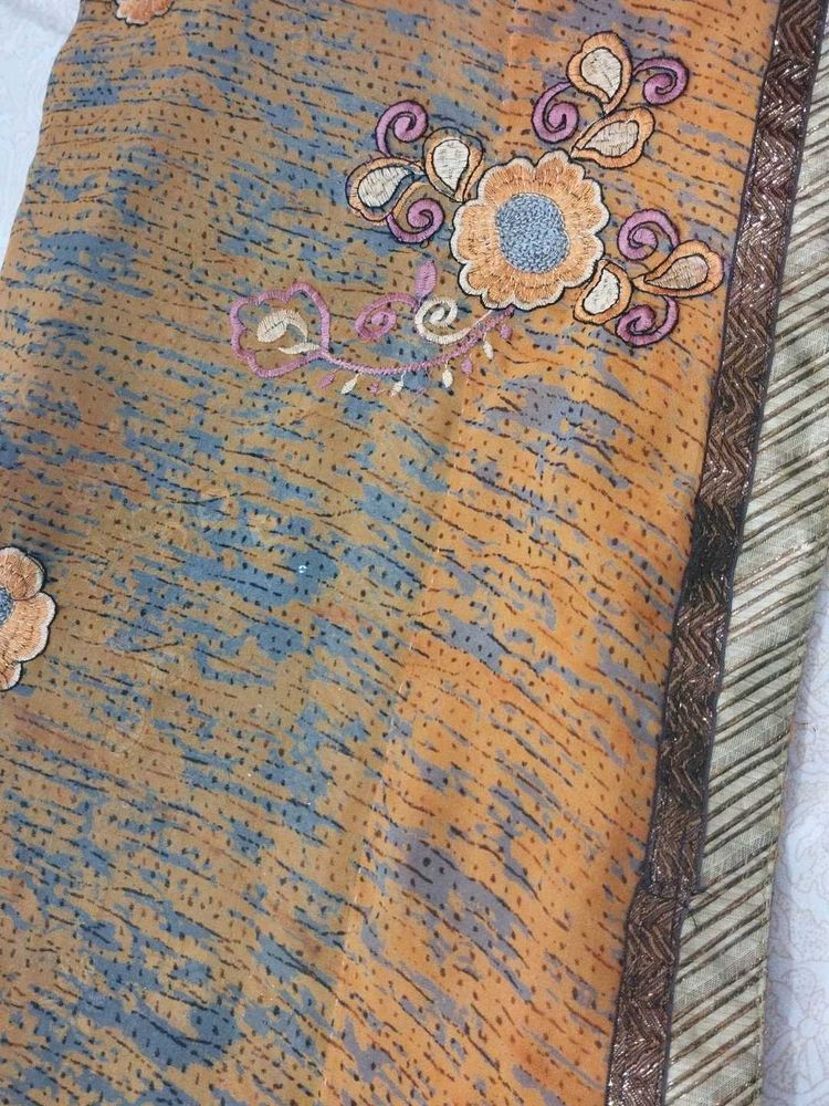 Elegant Floral Saree