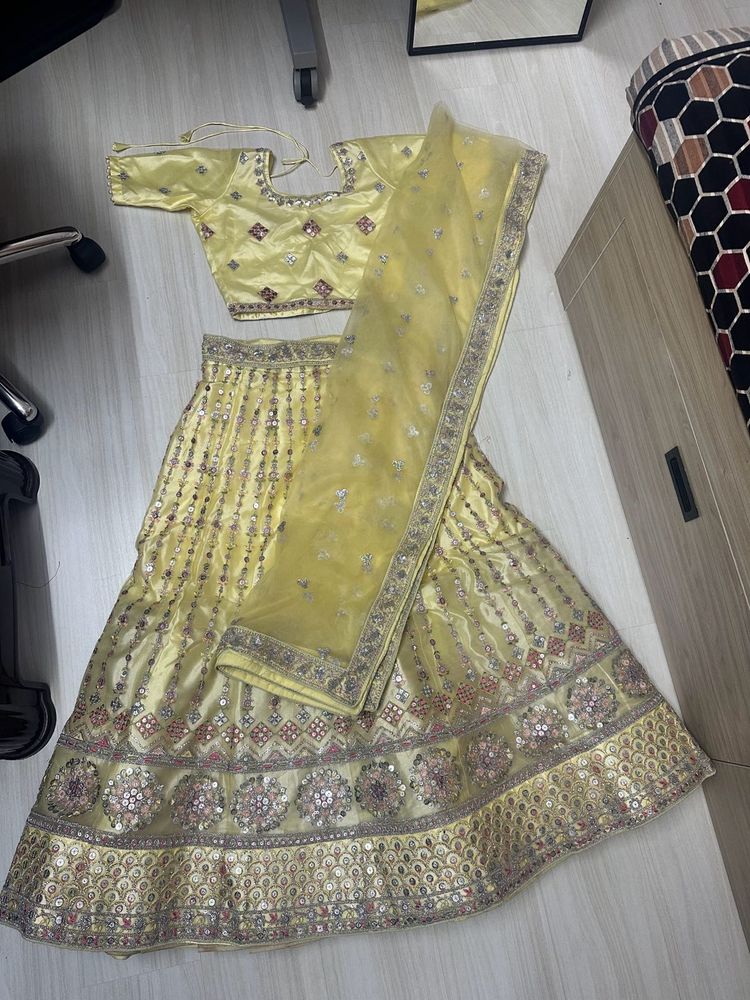 Wedding/Haldi Lehenga(Size M) Never Used