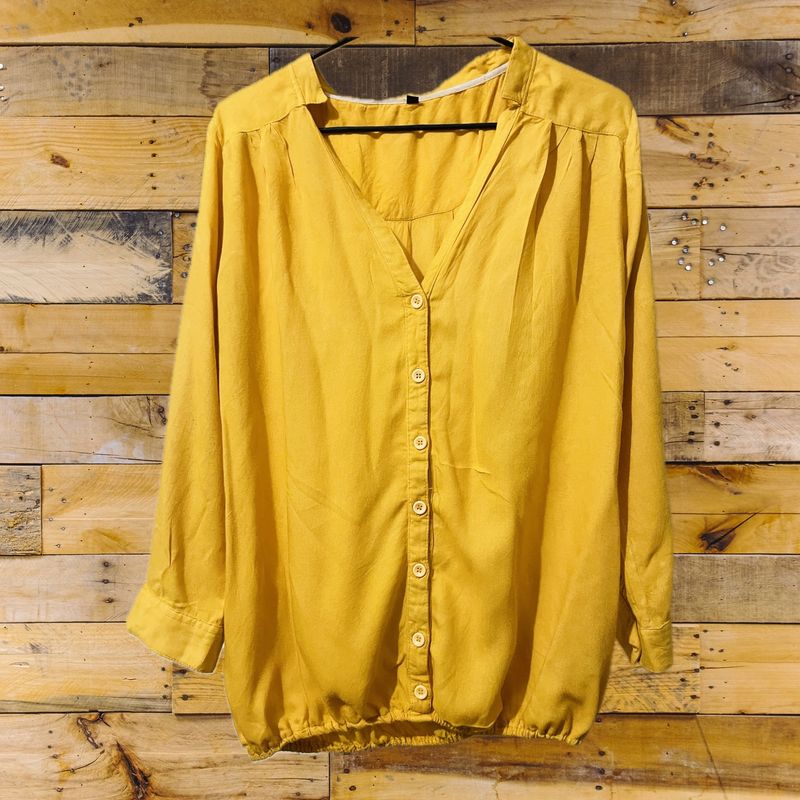 Yellow Roll Sleeve Shirt