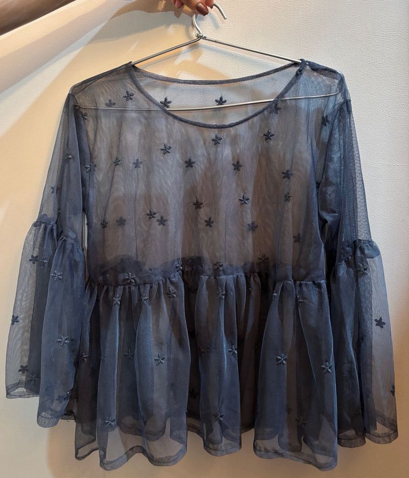 Misty Sheer Mesh Top